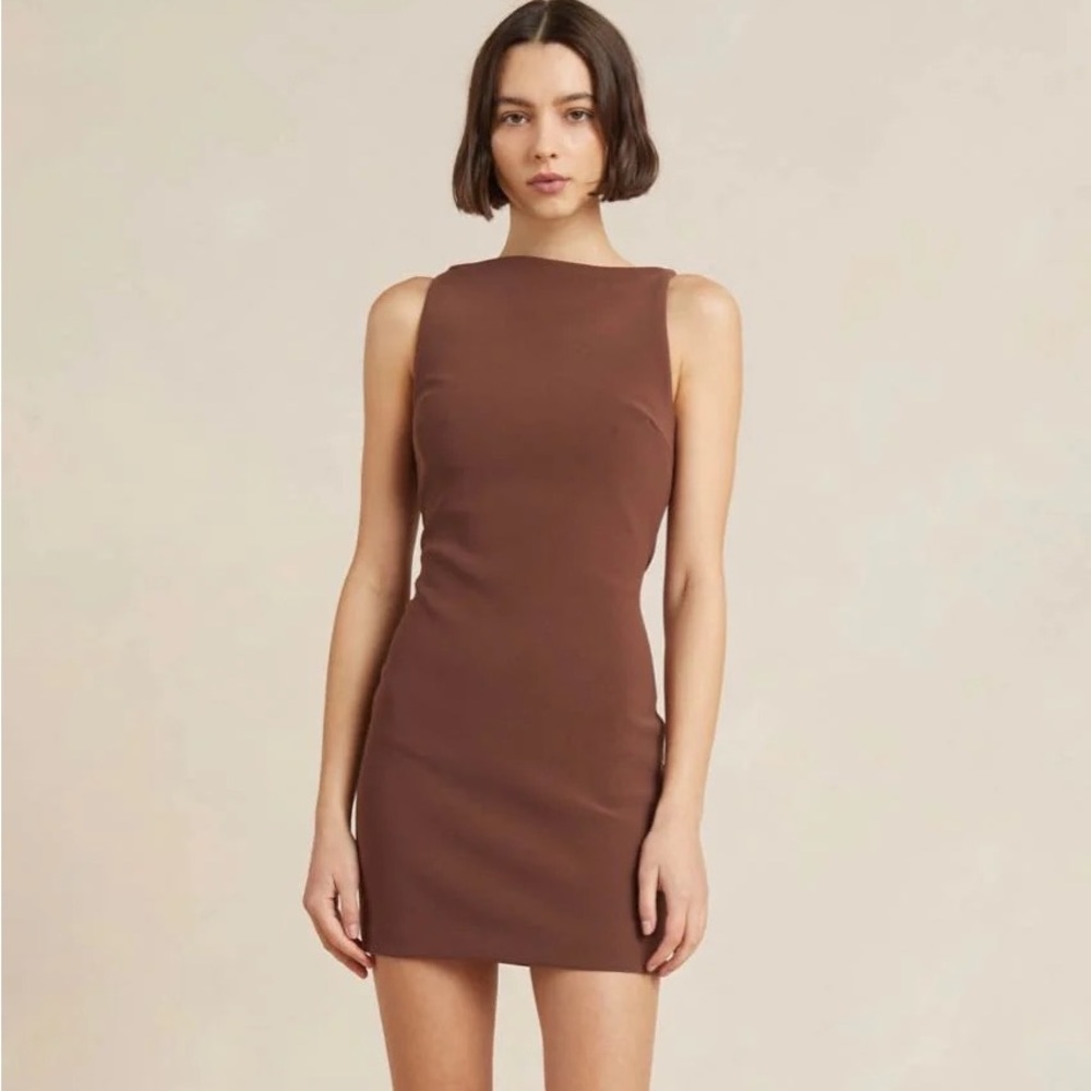 Bec + Bridge CLOVER MINI DRESS in Dark Chocolate